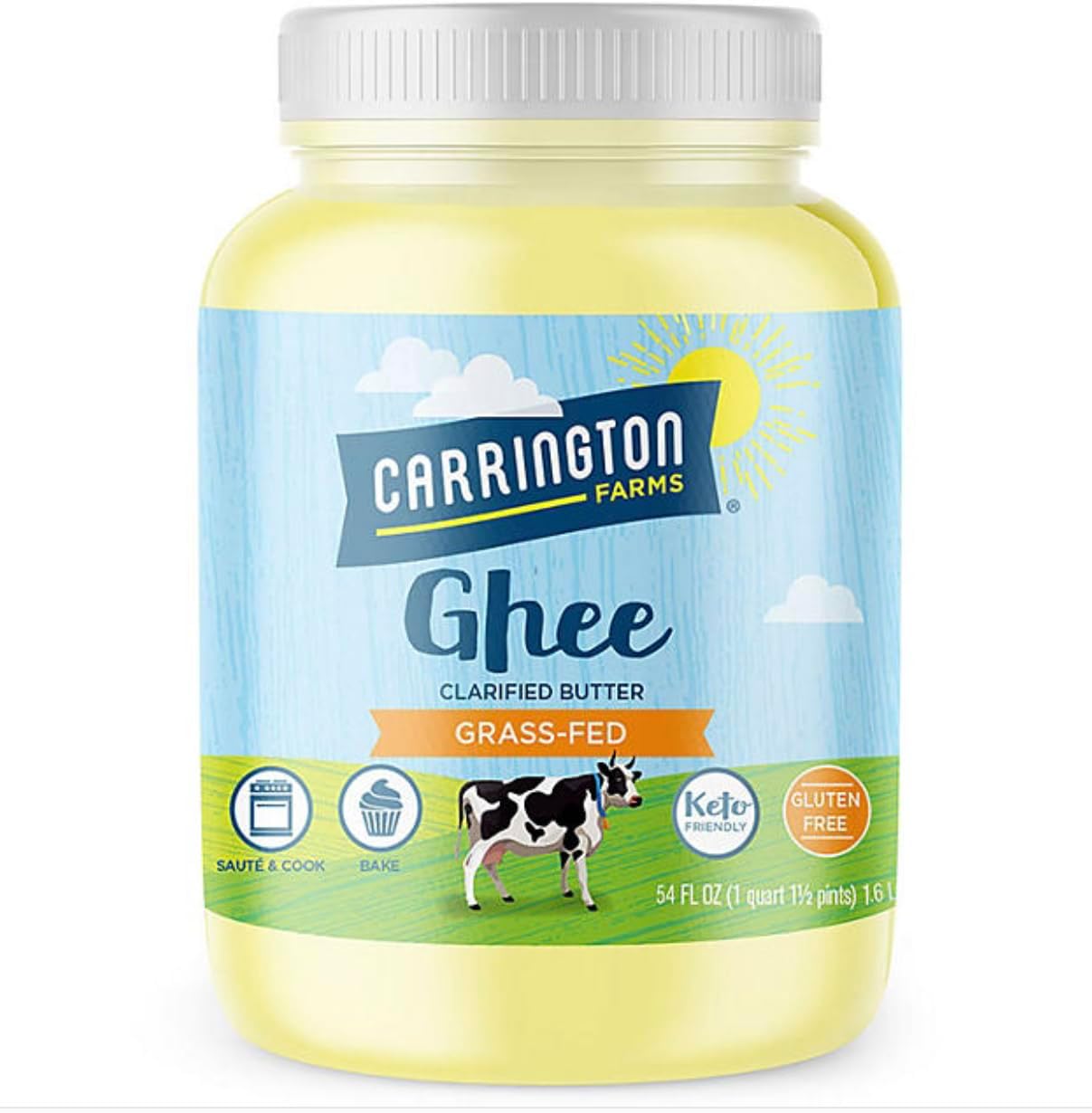 Original Ghee - Grass Fed, USDA Certified Ghee Butter - Rich in Vitamins A, D, and E - Diet Friendly - 56 Ounces