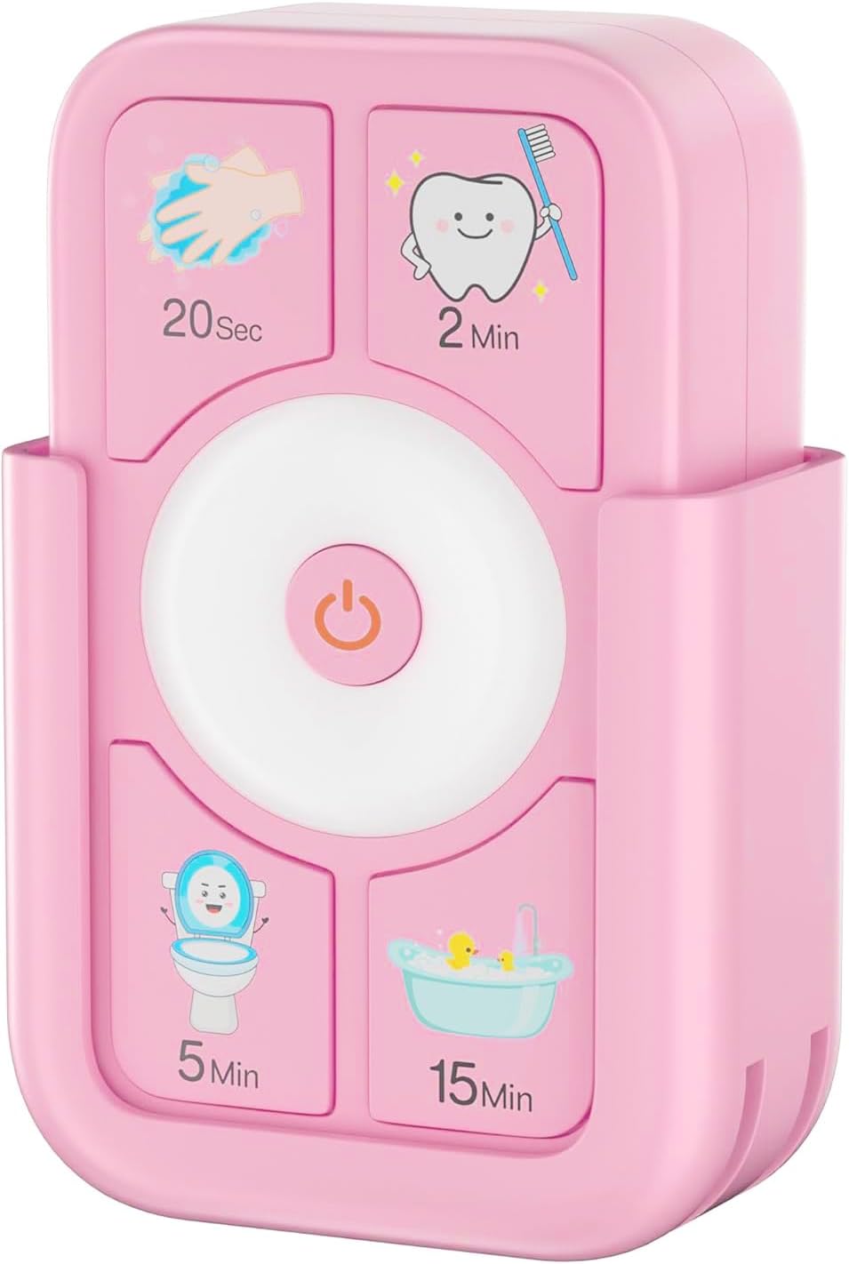 Timer for Kids Brushing: 2 Minutes Teeth Brush 20 Seconds Hand Washing 5 Min Toilet 15 Min Shower, Time Management Tool for Children - Pink Gifts for Kids