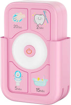 Timer for Kids Brushing: 2 Minutes Teeth Brush 20 Seconds Hand Washing 5 Min Toilet 15 Min Shower, Time Management Tool for Children - Pink Gifts for Kids