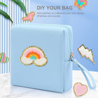Sanitary Napkin Period bag for Women, Sanitary Napkin Storage Bag, PU Leather Sanitary Pad Bags Pounch, Portable Tampons Zipper Organizer Bag with Handle for Ladies