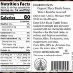 Eden Organic Black Beans, 15 oz Can, No Salt, Non-GMO, Gluten Free, Vegan, Kosher, U.S Grown, Heat and Serve, Macrobiotic, Turtle Beans, Frijol Negro, Caviar Criollo