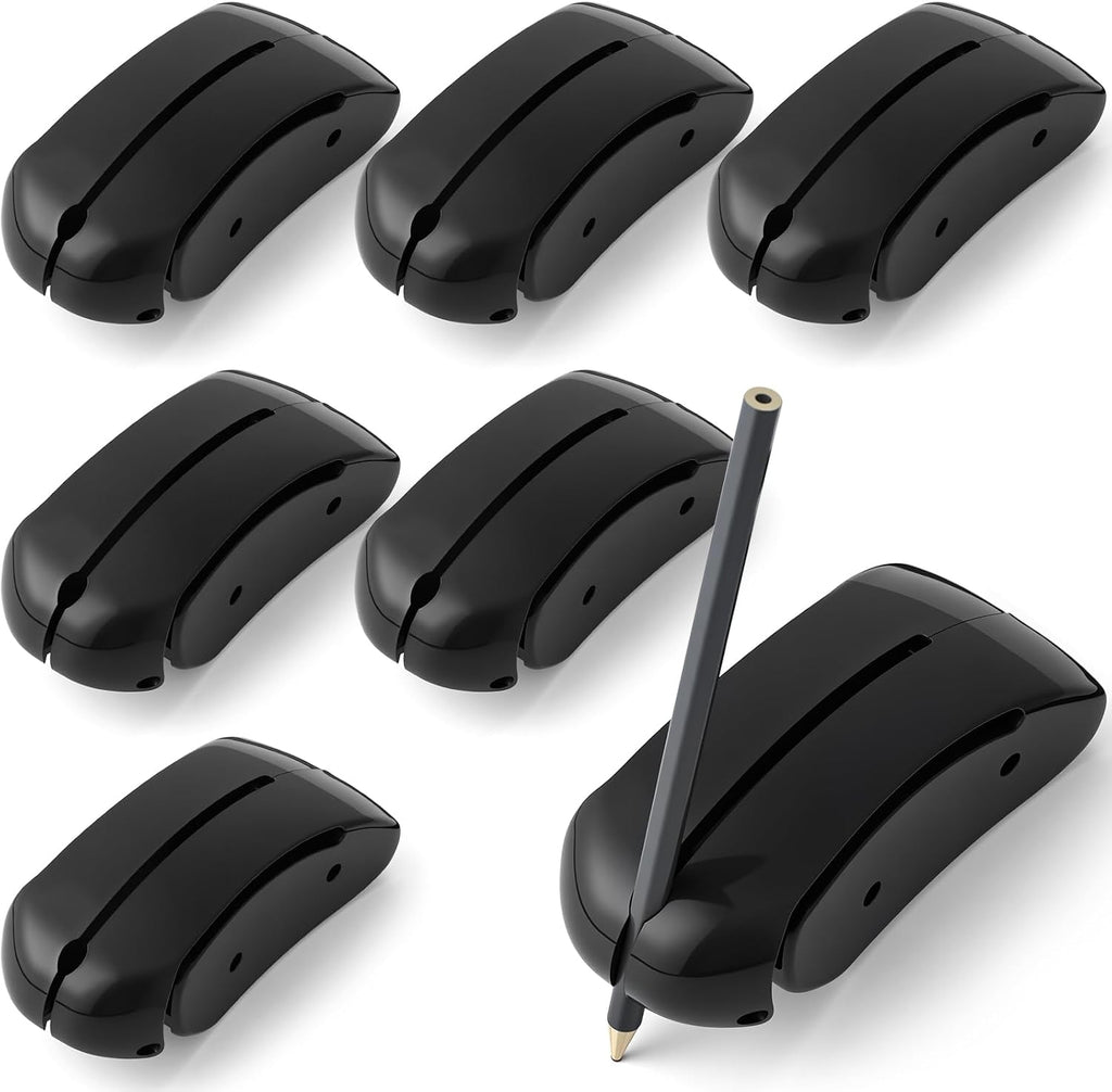 6 Pcs Pen Grips for Adults with Arthritis Pen Grips for Arthritis Black Assistive Writing Drawing Device Ergonomic Writing Aids Holders Corrective Finger Tool for Essential Tremors Weak Hand