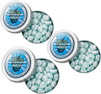 Sour Drops - Blue Raspberry Sour Hard Candy - Small Batch - No Artificial Dyes, Vegan & Gluten Free - 3 Gift Tins (100g Each)
