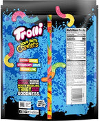 Trolli Sour Brite Crawlers, Candy, Cherry-Lemon, Strawberry-Grape & Orange-Lime, Sweet and Sour, Gummy Worms, Halloween Treat, 28.8 oz