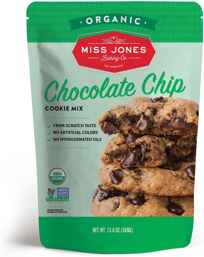 Miss Jones Baking Organic Cookie Mix, Non-GMO, Vegan-Friendly, Packed with Morsels: Sea Salt Chocolate Chip (Pack of 1)