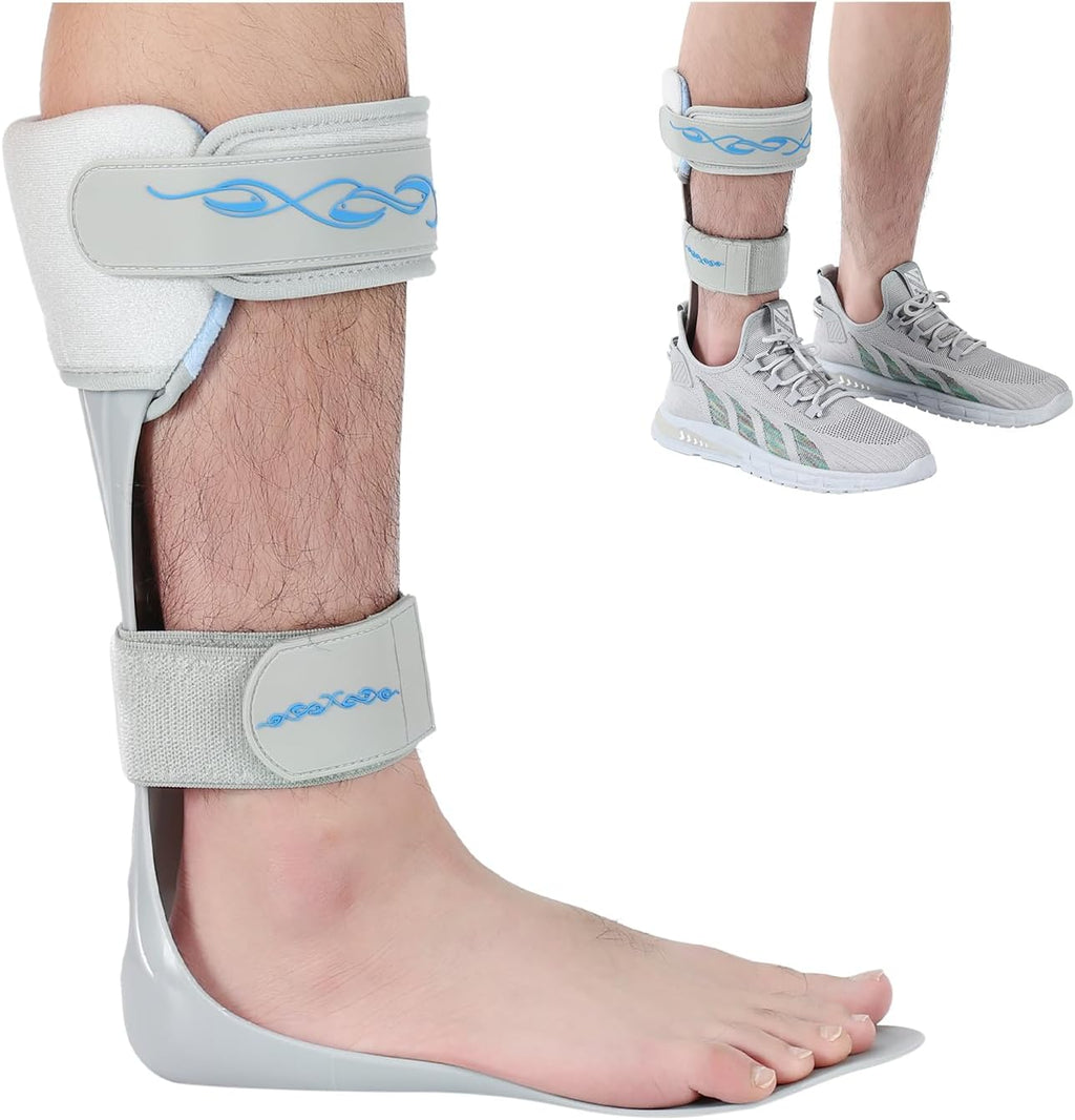 AFO Drop Foot Brace - Drop Foot Stabilizer Brace Foot Drop Brace with Stroke, MS, Hemiplegia, Drop Foot Support Shoes for Assist Walking Easier & Better (L-Right)