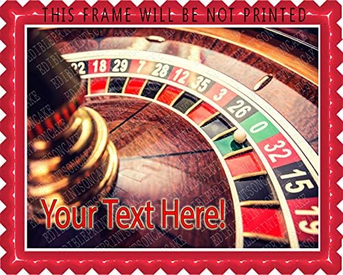 Roulette wheel in casino - Edible Cake Topper - 7.5" x 10" (1/4 sheet) rectangular