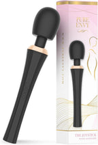Pure Envy Joystick Powerful Wand Vibrator - 5 Vibration Modes & 3 Speeds, Ultra-Quiet Rechargeable Waterproof Silicone Wand Massager for Adults – Premium Magic Wand Sex Toy for Women & Men, Black