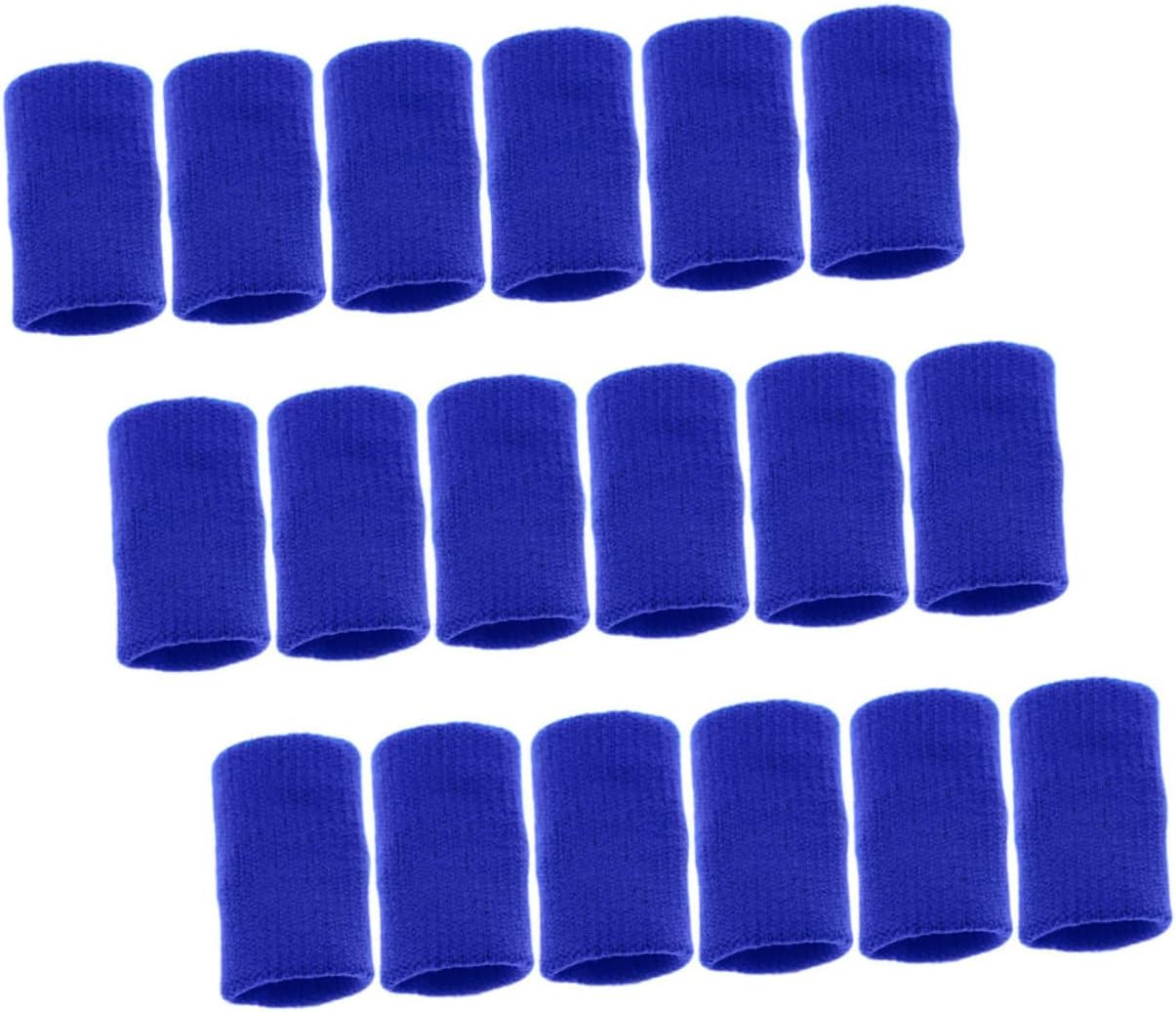 KOMBIUDA 30pcs Sports Finger Sleeves Men Finger Guard Elastic Brace for Tennis Sports Supplies