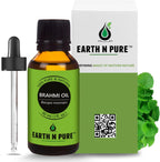 Earth N Pure Brahmi Oil for Hair, Cold Pressed, Natural and Therapeutic Grade with Glass Dropper - 30 ML