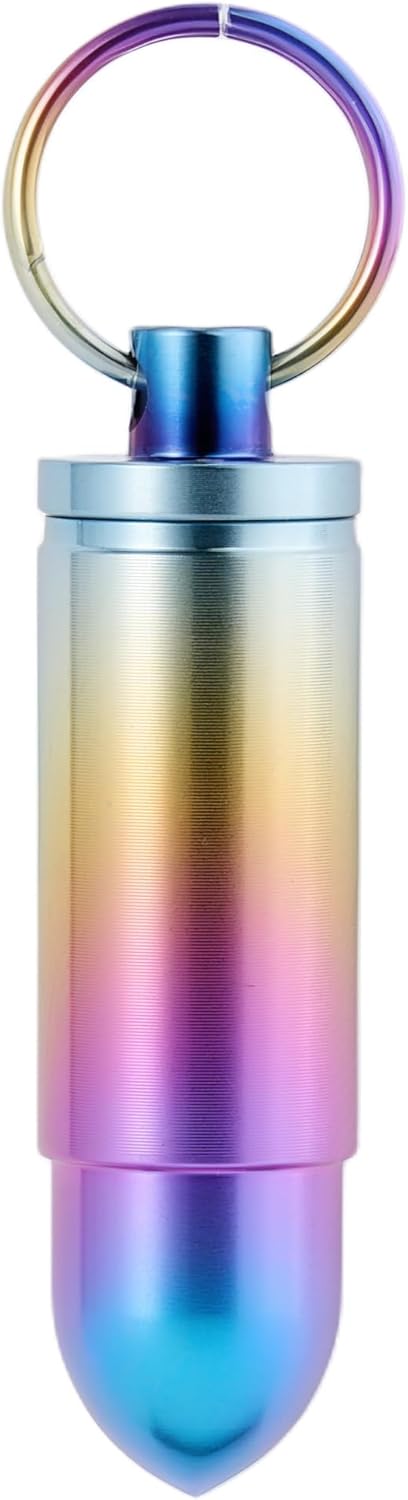 Waterproof Mini Pill Case – Crafted with Titanium & Designed as a Keychain, Great for Storing Emergency Medications
