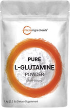Pure L-Glutamine Powder, 2.2lbs (1kg) | Free Form Amino Acid | Unflavored Glutamine Supplement | Non-GMO, Vegan Friendly
