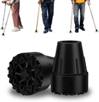 supregear Cane Tips 7/8 inch, 2 Pack Heavy Duty Rubber Replacement Tips for Canes Crutches Walking Sticks, Non-Slip Extreme Grip Crutch Tips with Metal Inserts
