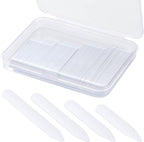 120PCS Plastic Collar Stays for Men's Dress Shirts Thicker and More Bend-Resistant Invisible Collar Inserts, Sizes 2, 2.2, 2.55, 2.75 Inches with Storage Case