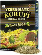 Kurupi Yerba Mate with Mint & Boldo 500 g (1.1 lb) | Paraguayan Herbal Loose Leaf Blend | Refreshing Natural Mate Tea with Mint & Boldo Leaves | Gluten Free