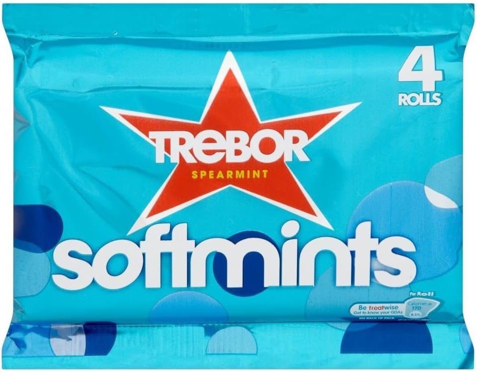 Trebor Softmints Spearmint (4 per pack - 179g) - Pack of 6