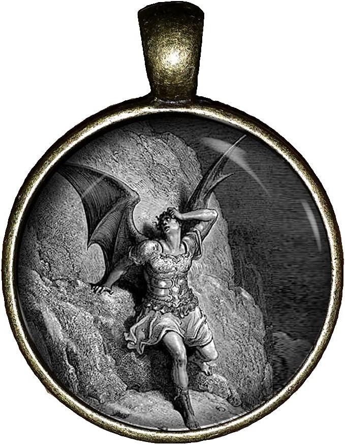 LUCIFER handmade vintage art satanic jewelry devilish charm Halloween gifts…