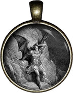 LUCIFER handmade vintage art satanic jewelry devilish charm Halloween gifts…