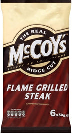 McCoy's Ridge Cut Crisps - Flame Grilled Steak (6x30g)