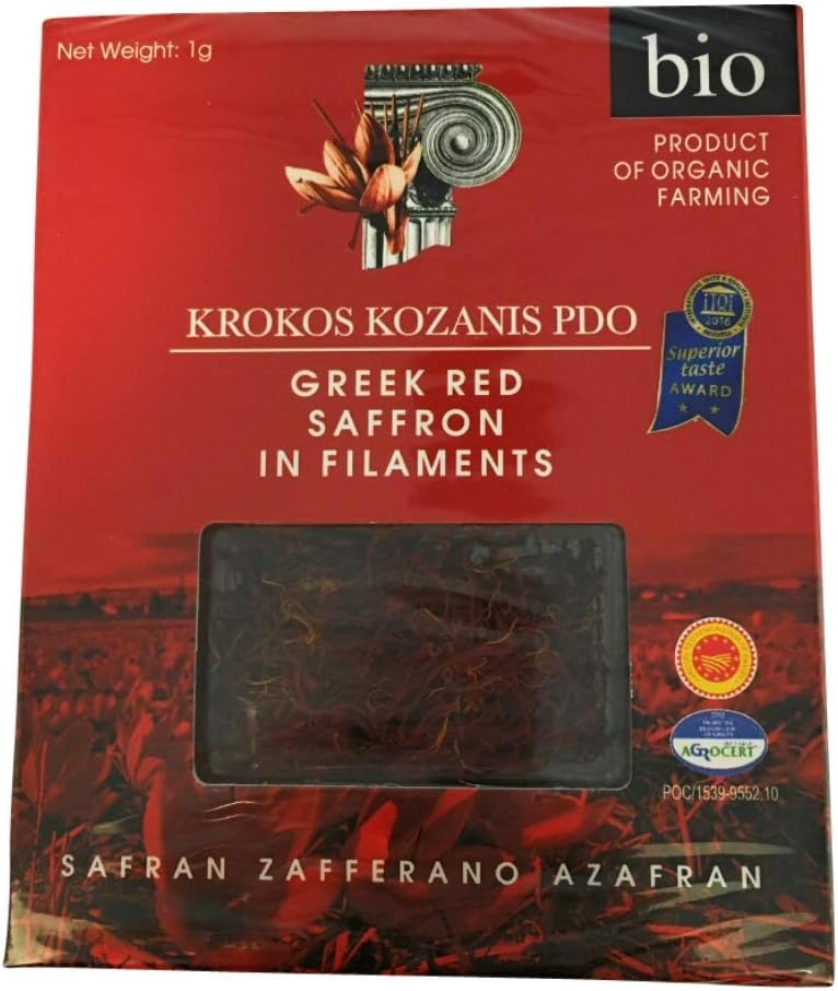 Krokos Kozanis, Saffron Greek Red In Filaments, 1 Gram