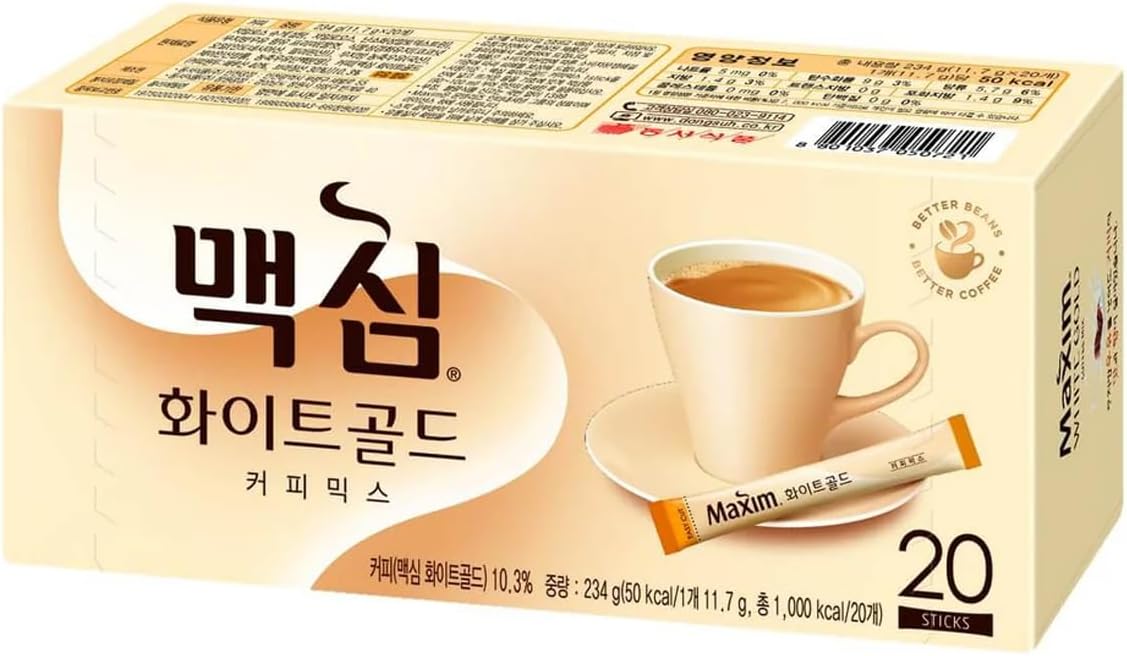 Dongsuh Maxim Mocha White Gold Coffee Mix 12G X 20 Sticks