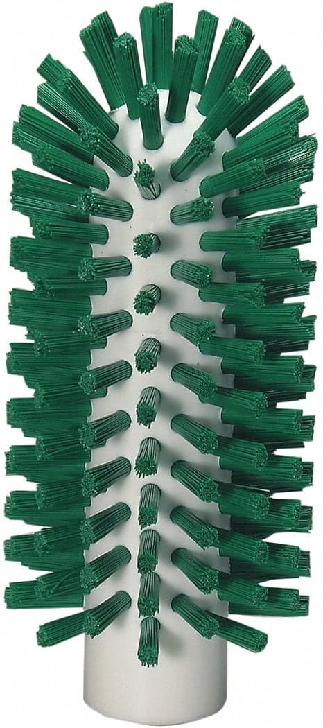 Vikan 5380-63-2 Stiff Tube Brush, Polyester, 2-19/32" x 6" OAL, Green