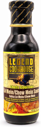 Legend Cookhouse Chinese Lo Mein Sauce, Chow Mein Stir Fry Sauce for Noodles, Fried Rice, Vegetables, Chicken, Beef & Shrimp, Authentic Guyanese Chinese Fusion Flavor, 12 Oz Bottle