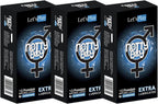 NottyBoy Lets Play Extra Lubricated Plain Condoms for Men - 30 Count | Sleek Texture | Over-Moistened | Super-Smooth | Natural Rubber Latex | Reducing Friction | Vegan