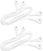 Replacement Lead Wires with Dual Male Female Snap Connectors,Snap Cablefor TENS EMS Devices,Universal 3.5mm Adapter for Electrode Pads,3.3FT/1M 2 PCS