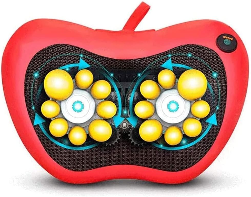 Back Massager, Shiatsu Neck Massage Pillow, Deep Tissue Kneading for Shoulder, Lower Back, Calf and Muscle Pain Relief, Use at Home, Office, and Car