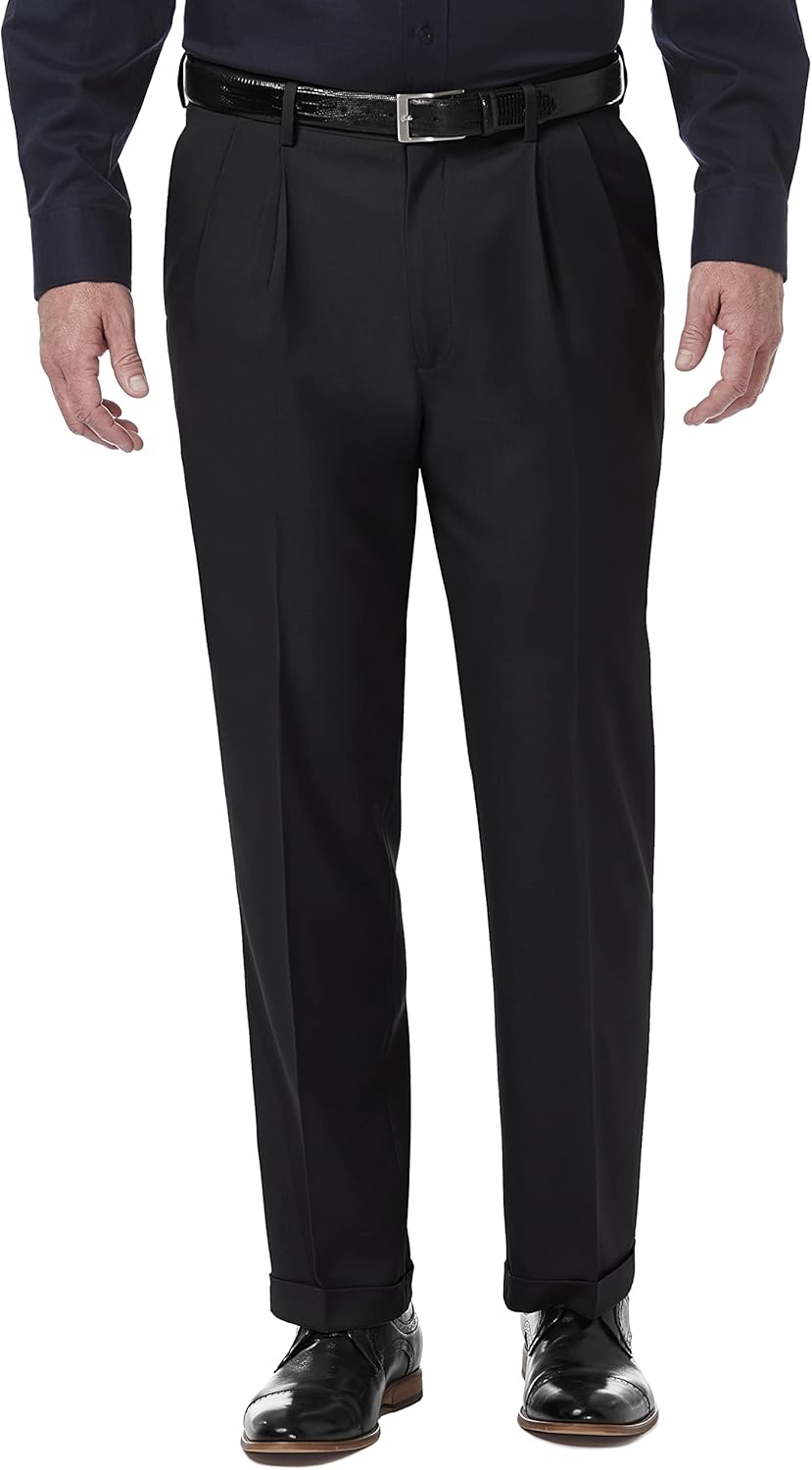 Haggar Men's Premium Comfort Classic Fit Pleat Front Pant Reg. and Big & Tall Sizes