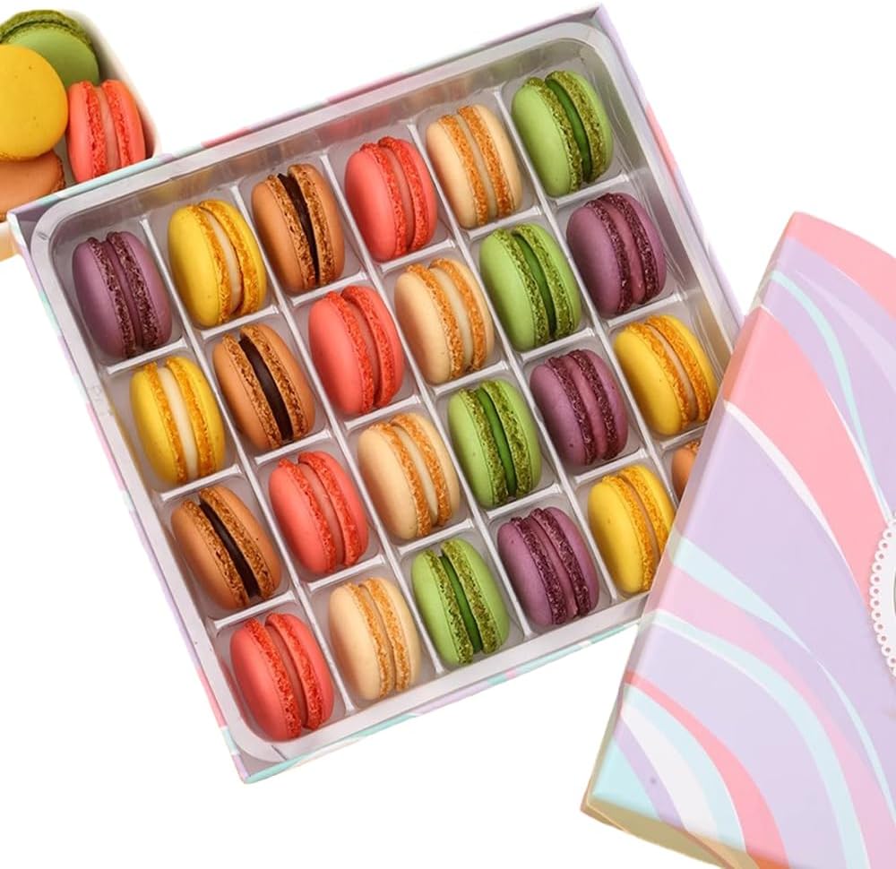 24 pcs French Macarons Gift Box,Macaroons Cookies To Eat,Exquisite Flavors,Macaroon,Unique Flavor