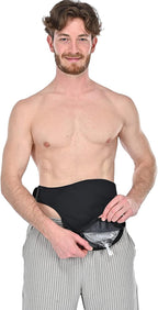 Ostomy Belt | Leak & Odor Protection | Abdomen Ostomy Bag Covers for Men and Women | Sports and Daily Life | Size M, Black