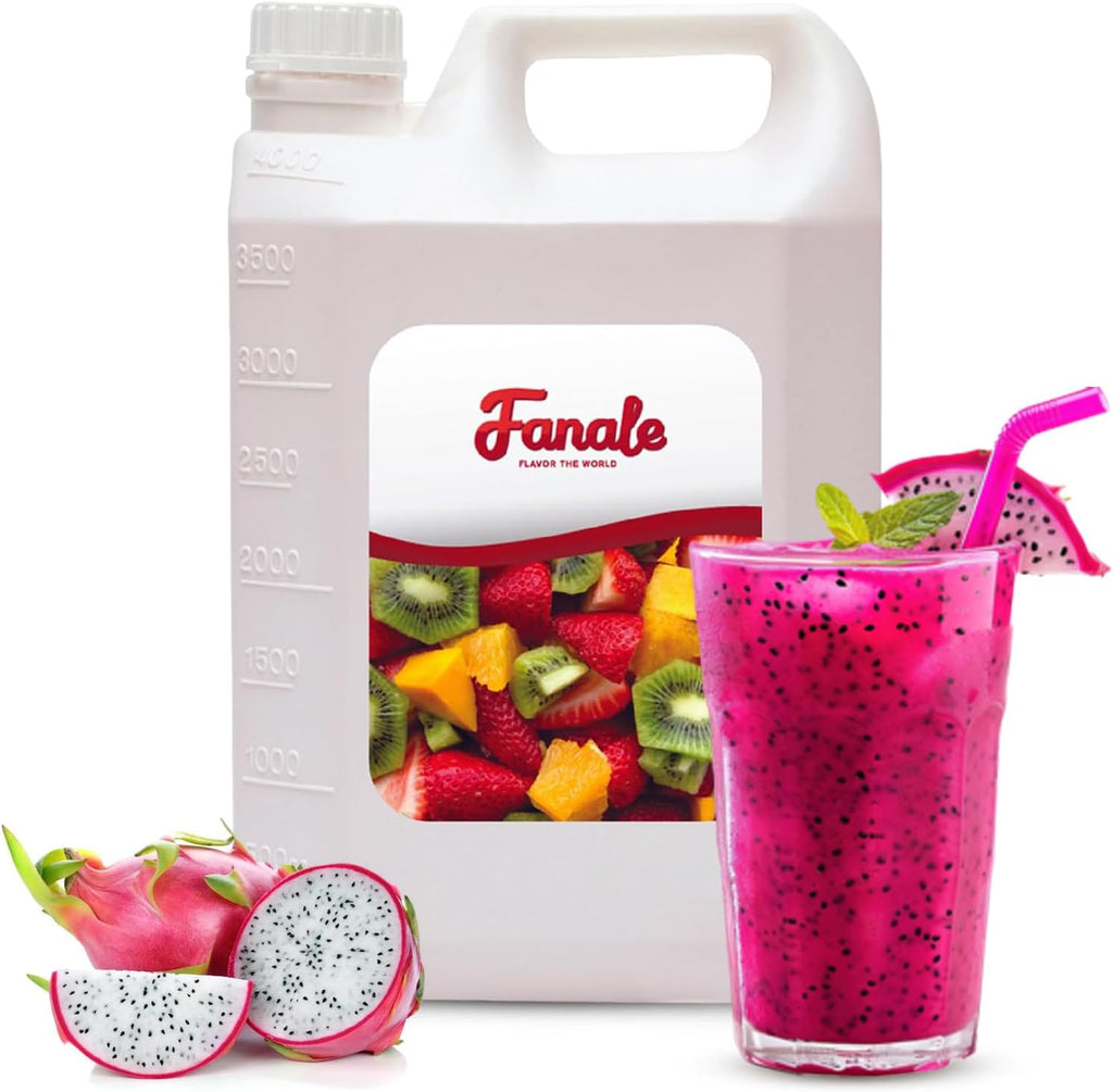 Fanale Premium Flavoring Concentrated Syrup for Bubble Tea 11 lb | Red Dragon Fruit Flavor Syrup | for Boba Tea, Smoothies, Slushes, Desserts | 11lb | SRP361