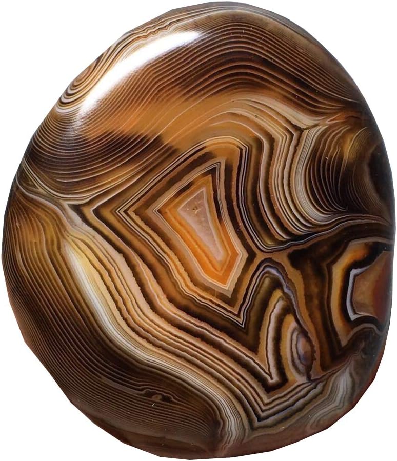 Natural Polished Banded Lace Agate Healing Crystal Specimen Irregular Palm Worry Stones Pebble Reiki Madagascar Collection Gifts Decor 1pc.（0.11-0.16 Pound