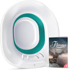 Fivona Sitz Bath for Toilet Seat Postpartum and Hemorrhoids Care - Yoni Steam Seat - Foldable Basin for Epsom Salt Soak - Portable Bidet BPA Free Temperature Resistant - Universal Fit - Green