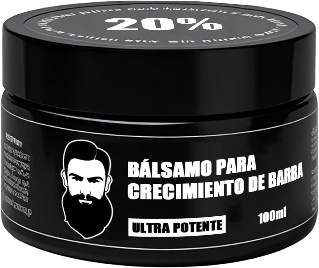 Estimulante Para Barba – Bálsamo de Crecimiento Ultra Potente, Beard Stimulating Balm, Moisturizes & Strengthens Beard, 100 ml / 3.5 oz