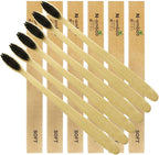 Extra Hard Super Frim Bamboo Manual Toothbrush for Adult 6 Pieces