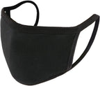 LOFBAZ Cotton Cloth Face Mask with Filter Pocket Washable Reusable (Black - Pack of 10, Adult Medium)