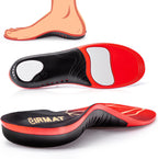 Plantar Fasciitis High Arch Support Insoles: Arch Support Inserts for Men - Work Boot Shoe Inserts for Women-Orthotic Insert for Flat Feet - Absorb Shock(M) 220+ lbs