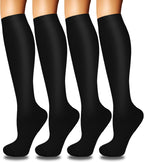 4 Pairs Compression Socks for Women Circulation-Best Support for Nurses,Running,Athletic,Travel