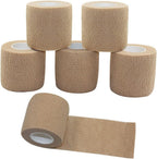[6 Pack-2" x5Yards] MINGYUE Self Adhesive Bandage Wrap,Athletic Tape,Sports Tape,Wrist and Ankle Wrap Tape,Cohesive Bandage for Vet Tape(Skin Color)
