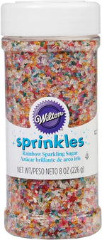 Wilton 710-991 Rainbow Sparkling Sugars, 8-Ounce