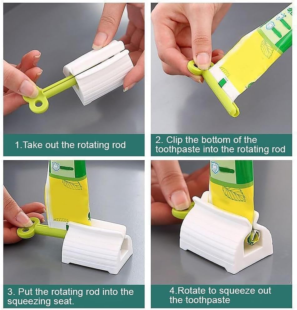 2 Pack Toothpaste Squeezer, Manual Tube Roller for Bathroom, Easy Squeeze Toothpaste Dispenser for Creams & Gels