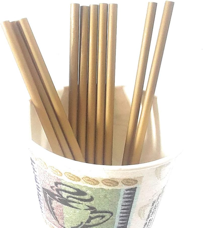 Weststone Brown Gold - 50pcs 6" (150mm) x 4.5mm Plastic Lollipop Sticks for Cake Pops or Lollipop Candy