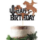 Cowboy Happy Birthday Cake Topper shiny cowboy happy birthday cake topper for boys girls themed birthday decorations