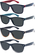 4 Pack Classic Reading Sunglasses for Women Men Spring Hinge, Outdoor Sun Readers Glasses with UV400 Protection