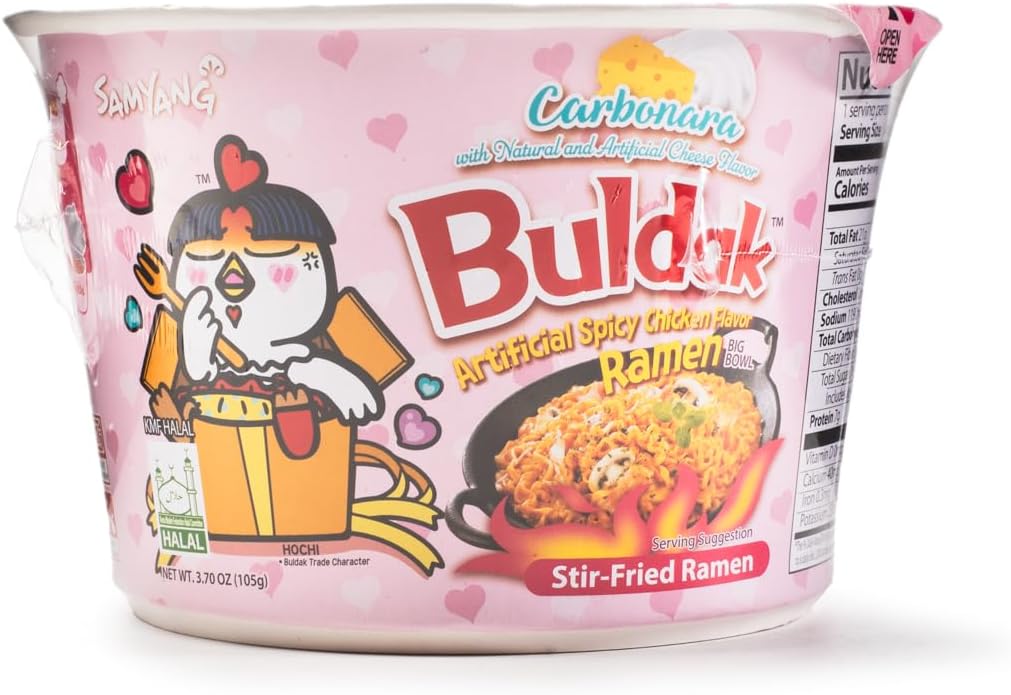 Samyang, Buldak Carbo Ramen Bowl Hot Chicken Flavor, 3.7 Ounce