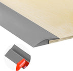 10Ft Carpet Floor Transition Strip, Self Adhesive Edging Trim, Floor Divider Strip, PVC Threshold Cover for Doorway with a Height Less Than 5 mm - Gray