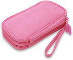 Diabetic Supplies Travel Case Organizer for Test Strips, Lancets, Needles, Lancing Device, Glucose Meter, Alcohol Wipes, Insulin Pens, Syringes, Diabetes Testing Kit Storage Bag (Pink)